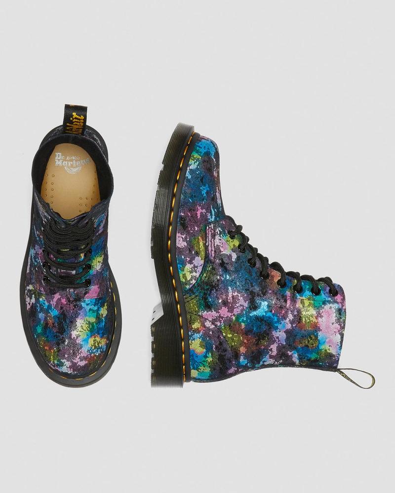 Black Women's Dr Martens 1460 Pascal Confetti Suede Lace Up Boots | CA 182DFM